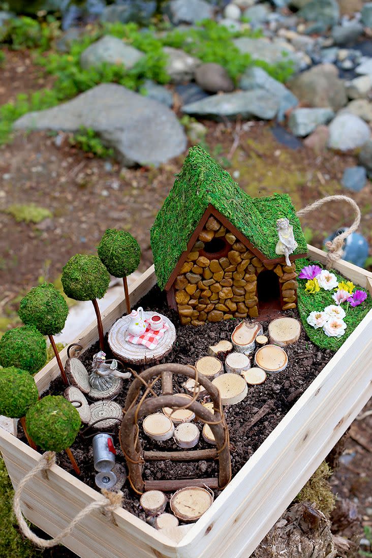 fairy garden in box