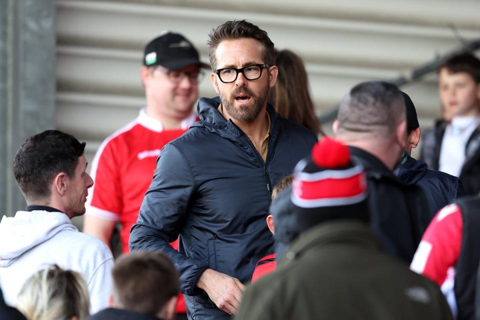 Ryan Reynolds in the crowd for Wrexham’s win over Notts County (Getty Images)