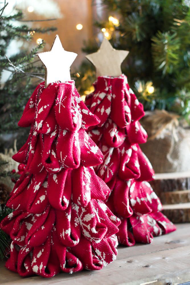 DIY Sweater Christmas Tree Decorations