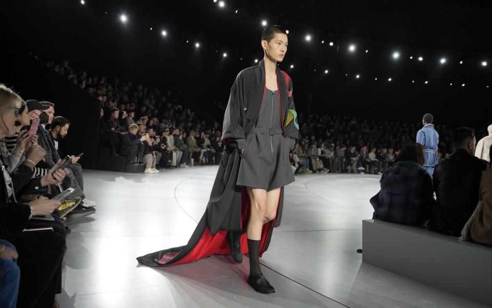 A model walks the runway at Dior Men's Fall 2024