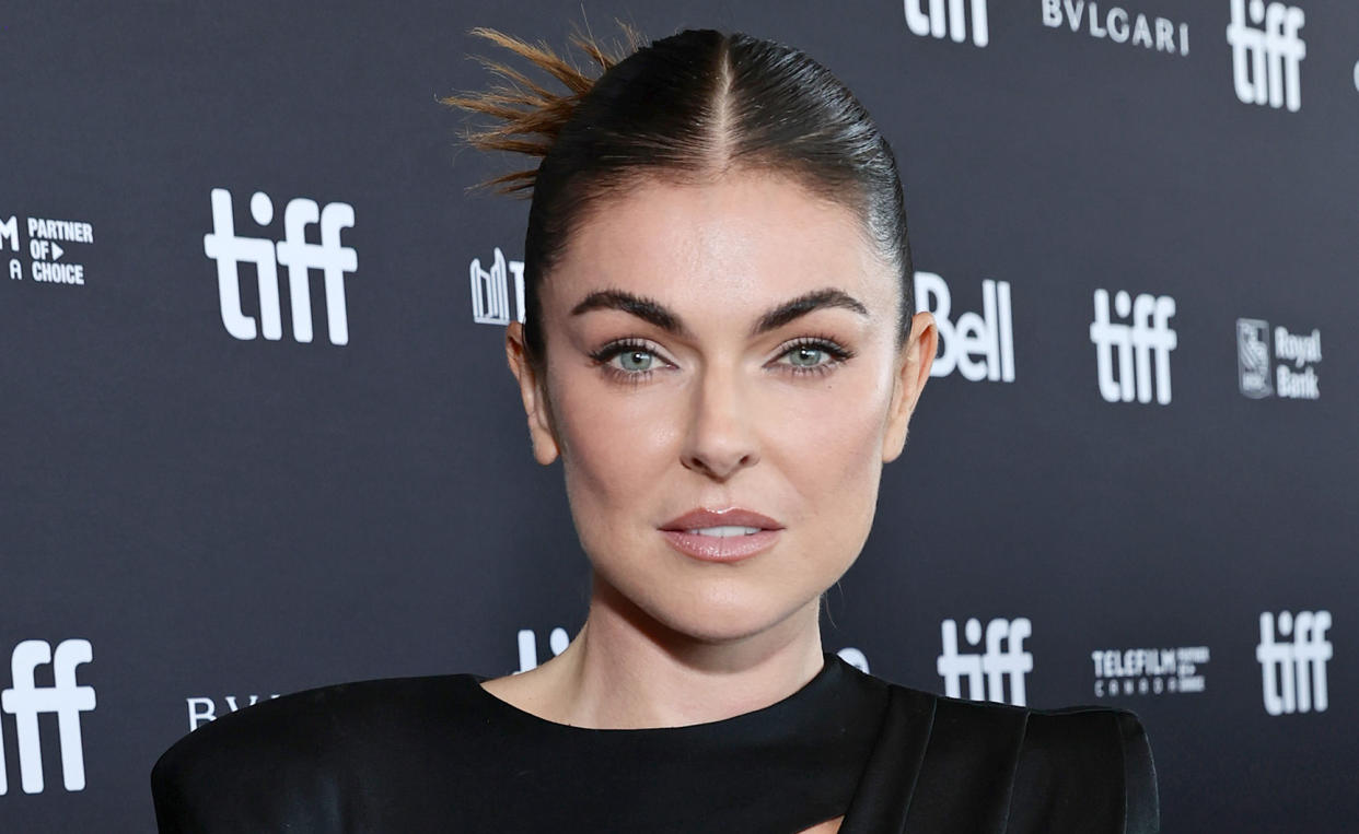 Serinda Swan attends the Toronto International Film Festival premiere of Devotion. She plays Elizabeth Taylor in the Korean War-era film. (Photo by Matt Winkelmeyer/Getty Images)