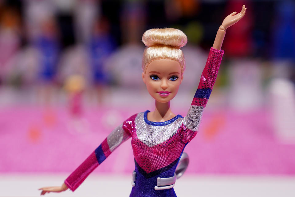 A Barbie doll, part of the Olympic Barbie collection from Mattel, is pictured in the Manhattan borough of New York City, New York, U.S., February 21, 2020. REUTERS/Carlo Allegri