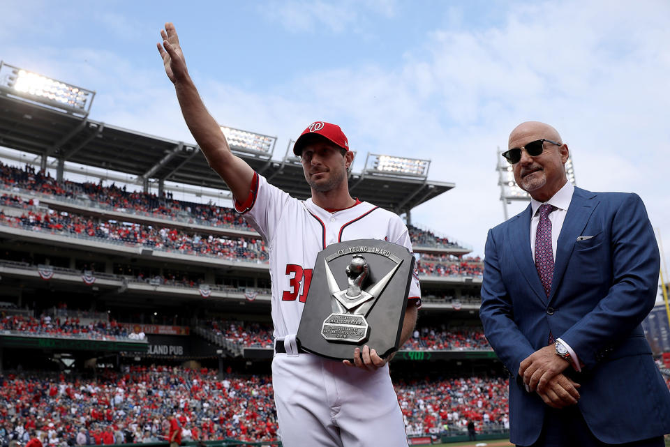 Max Scherzer is presented Cy Young