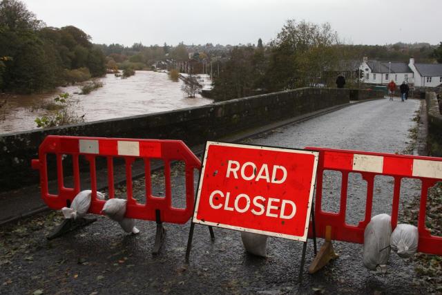 Road closures remain in place across Angus