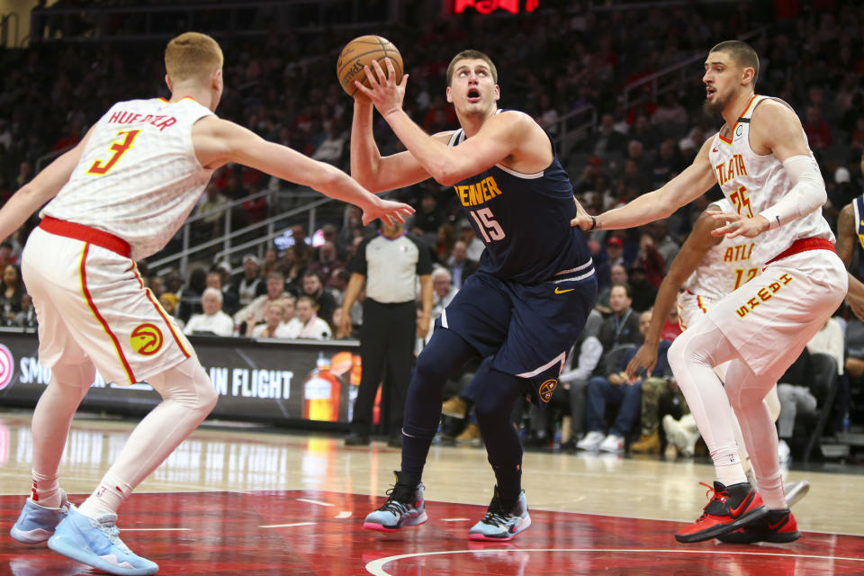 Nikola Jokic posted a career high after ending up on the wrong end of a highlight reel. (Brett Davis/Reuters)