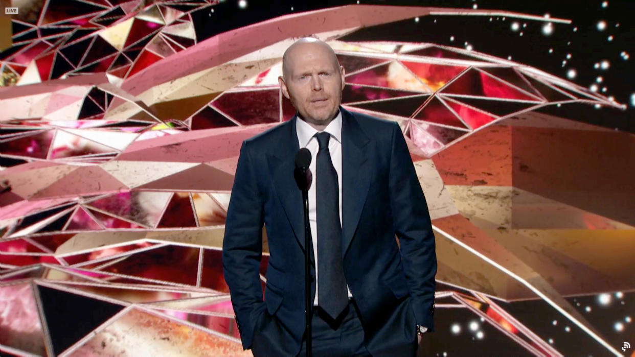 UNSPECIFIED: In this screengrab released on March 14, Bill Burr speaks onstage for the 63rd Annual GRAMMY Awards Premiere Ceremony broadcast on March 14, 2021. (Photo by Rich Fury/Getty Images for The Recording Academy)