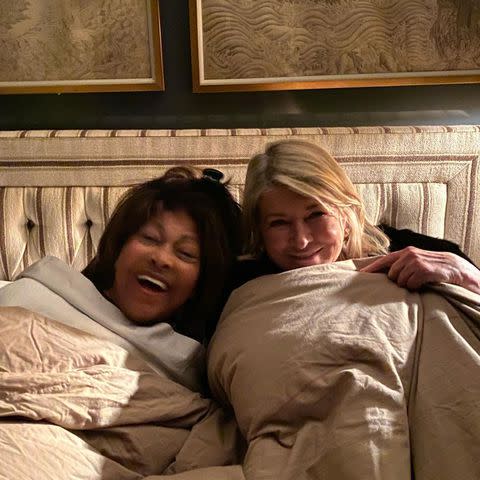 <p>Martha Stewart/Instagram</p> Tina Turner and Martha Stewart