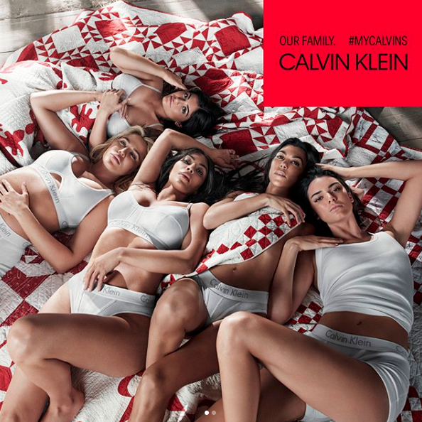 Pictured: Kylie Jenner, Khloe, Kim, Kourtney and Kendall Jenner. Source: Calvin Klein