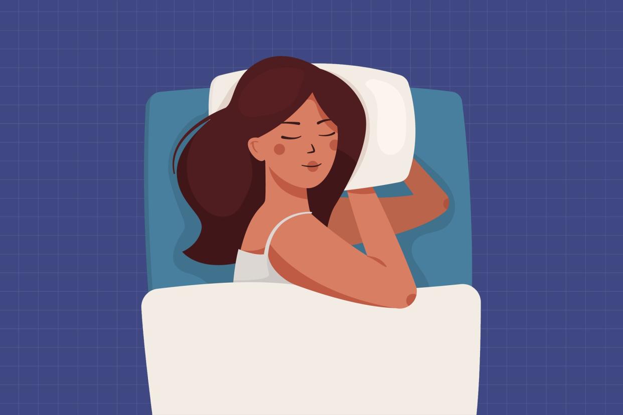 an illustration of a person sleeping