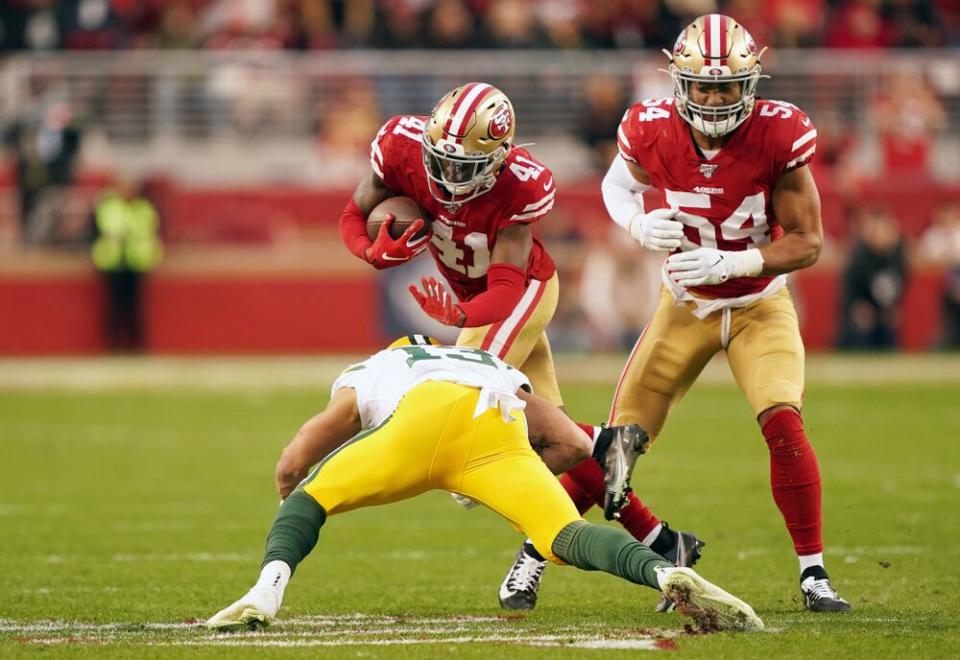 San Francisco 49ers playing the Green Bay Packers in the NFC Championship | Thearon W. Henderson/Getty Images