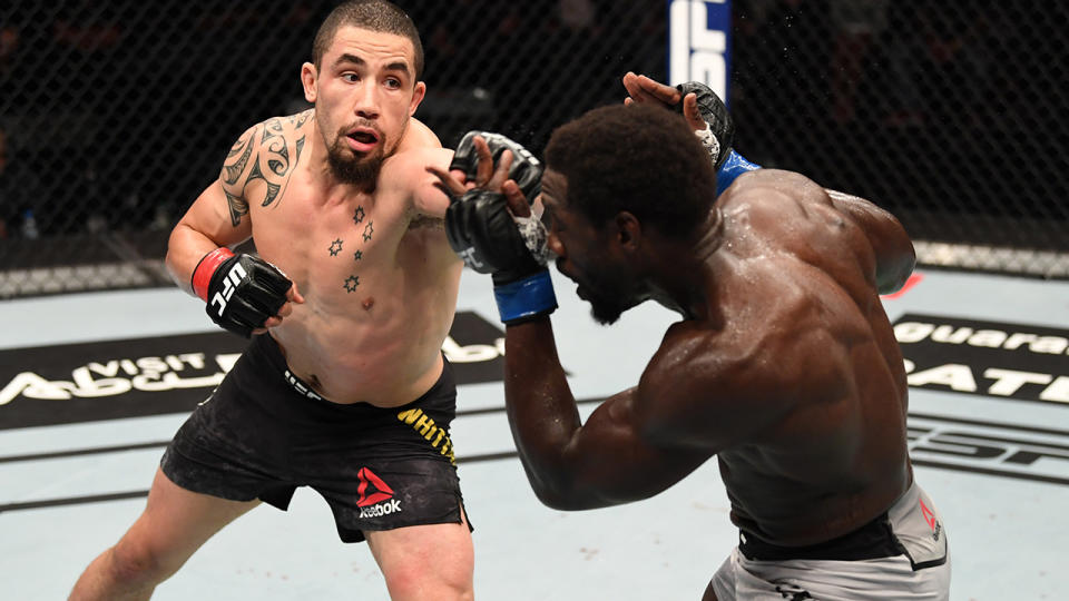 UFC star Robert Whittaker says he's open to fighting former NRL star Paul Gallen - for the right price. (Photo by Josh Hedges/Zuffa LLC via Getty Images)