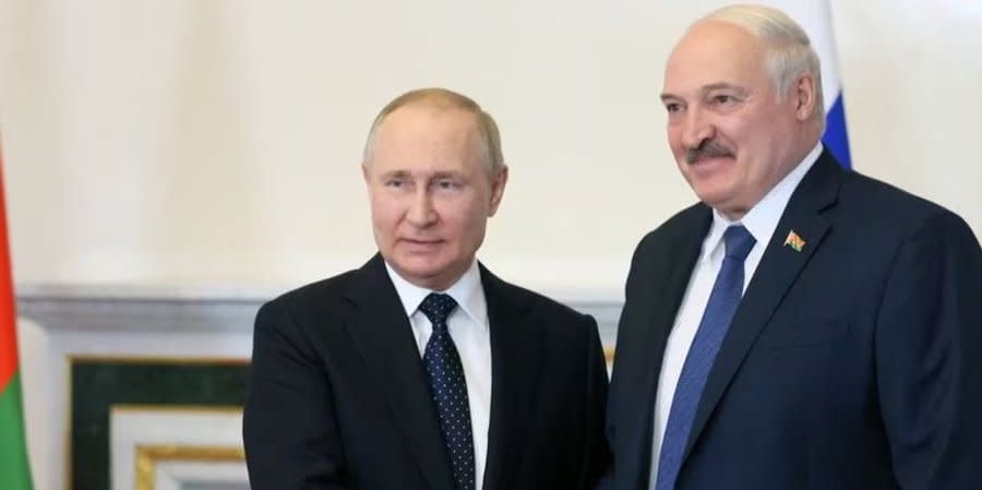 Vladimir Putin and Alexander Lukashenko