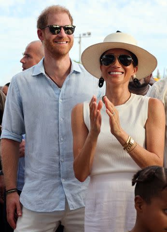 <p>Eric Charbonneau/Archewell Foundation via Getty </p> Prince Harry and Meghan Markle