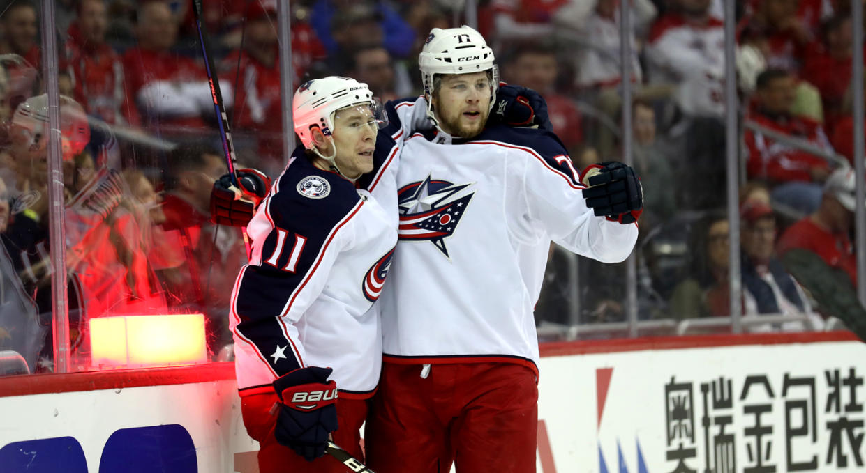 Matt Calvert surprised Braden Holtby with an improvised move no one saw coming. (Getty)