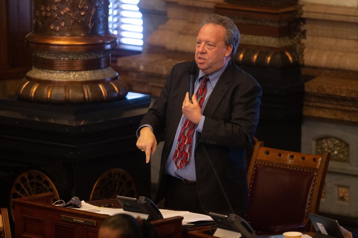 Sen. Tom Holland, D-Baldwin City, introduced a bill to add clergy to the list of mandated reporters of child abuse and neglect.