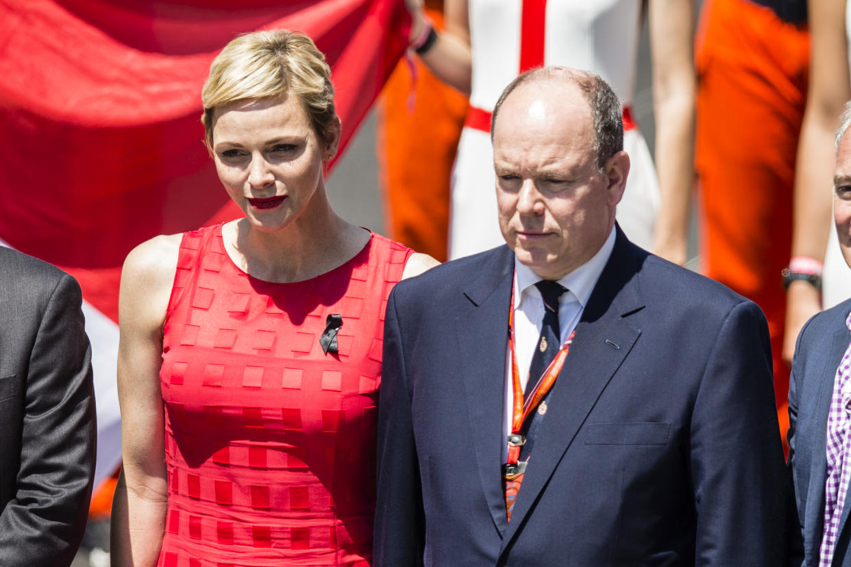 Alberto II prince of Monaco and Charlene Wittstock princesse consort de Monaco during the Monaco Grand Prix of the FIA Formula 1 championship, at Monaco on 28th of 2017. (Photo by Xavier Bonilla/NurPhoto via Getty Images)