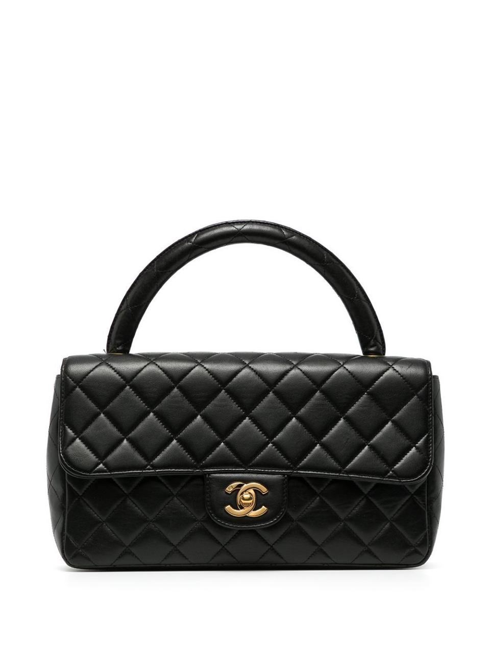 1997 Diamond-Quilted Flap Handbag