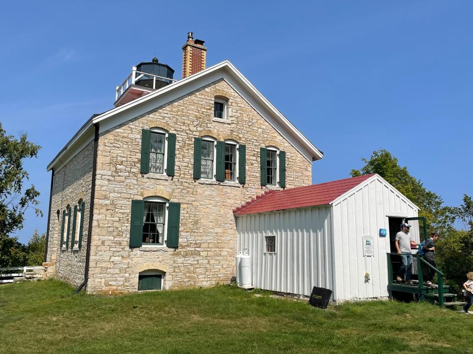 The Pottawotoie Lighthouse on Rock Island, built in 1836, is the oldest in Wisconsin.