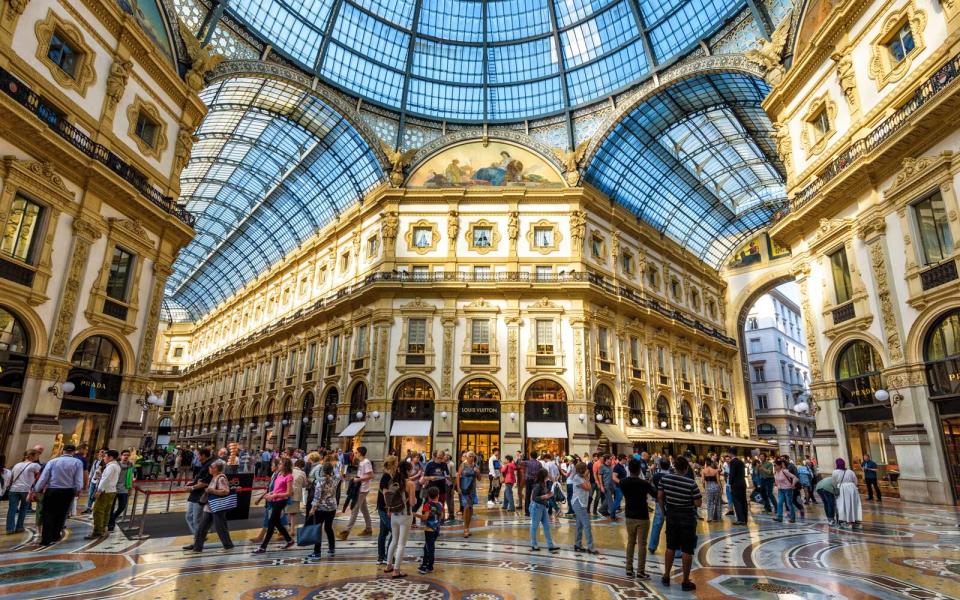 Shopping in Milan, Italy