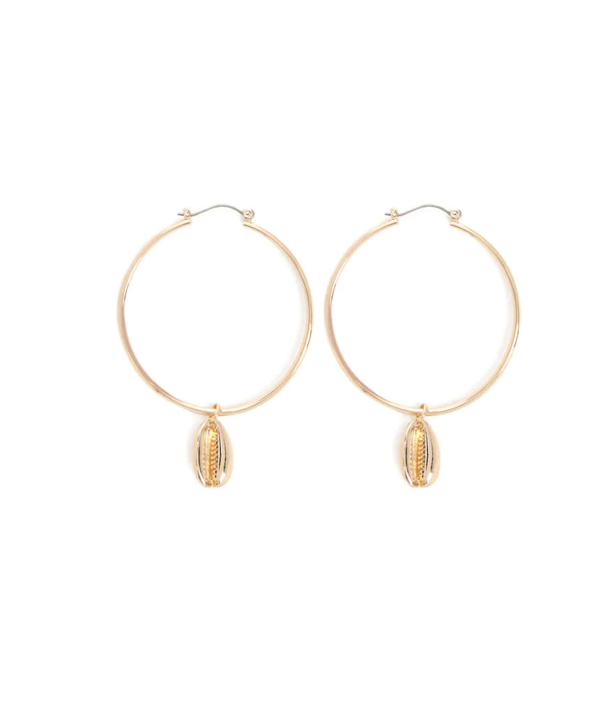 Forever 21 Cowrie Hoop Earrings (Photo: Forever 21)