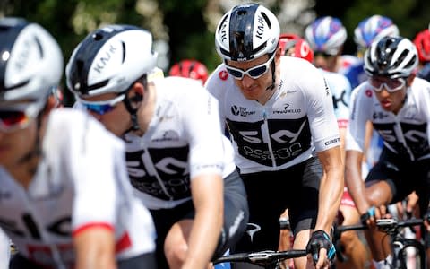 Geraint Thomas - Sir Dave Brailsford fighting for future of Team Sky after long-term partner Sky announces its withdrawal from cycling after next year - Credit: REUTERS