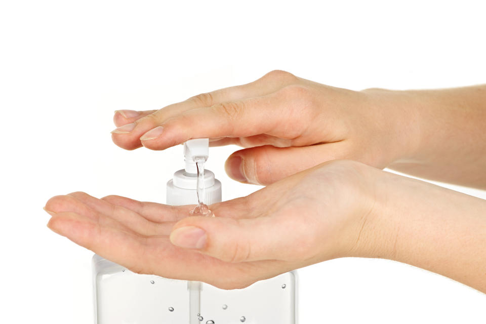 Keep an all-natural hand sanitizer that promises to kill 99.9 per cent of germs in your pocket or purse at all times.