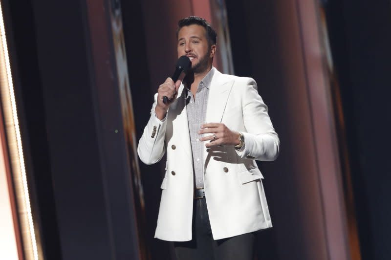 Luke Bryan hosts the CMA Awards at Bridgestone Arena in Nashville in 2021. File Photo by John Angelillo/UPI