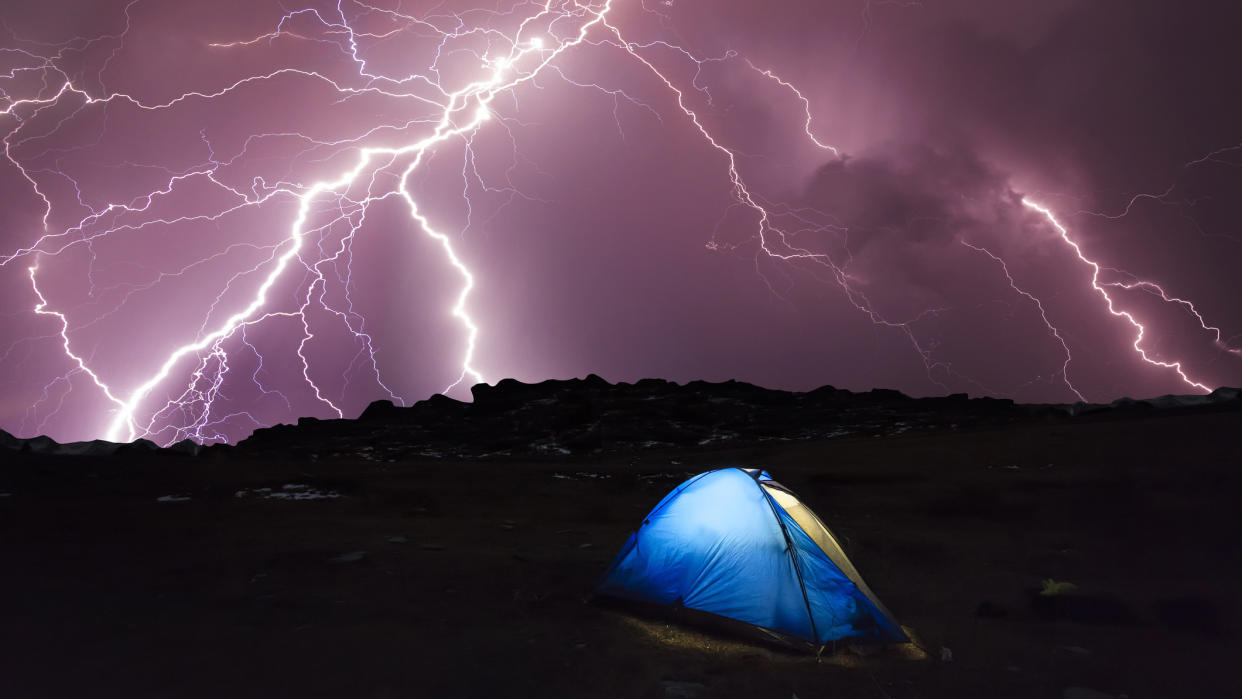  How to avoid getting struck by lightning: camper lightning. 