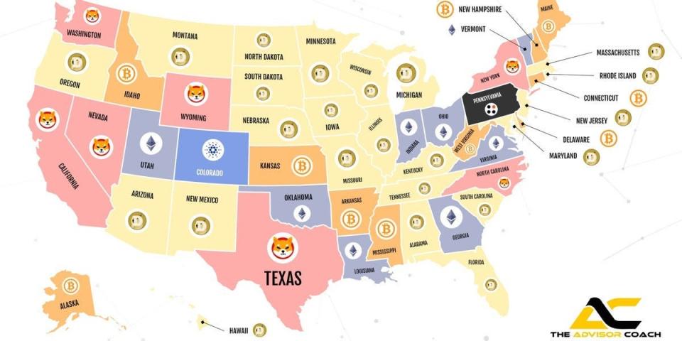 Map of crypto google searches