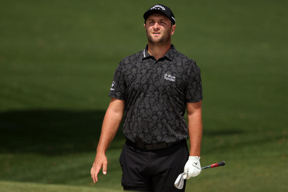 <p>The Spanish golfer, 26, wasn't sure he'd be making it to the 2021 Masters, but <a href="https://people.com/parents/jon-rahm-welcomes-baby-boy/" rel="nofollow noopener" target="_blank" data-ylk="slk:his newborn son Kepa arrived just in time last Saturday for dad to still play.;elm:context_link;itc:0;sec:content-canvas" class="link ">his newborn son Kepa arrived just in time last Saturday for dad to still play.</a> Rahm, ranked third in the world, is competing for a fifth time at the tournament.</p>