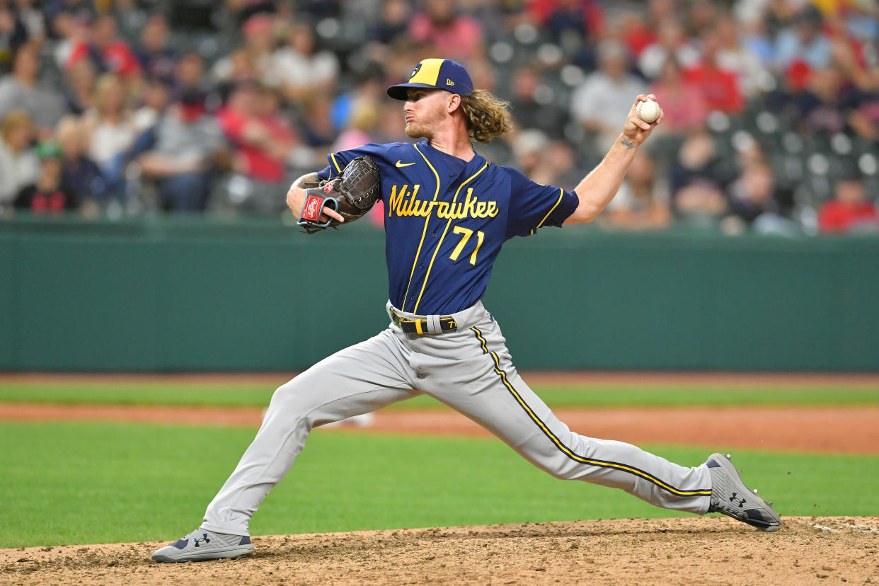 Josh Hader #71 of the Milwaukee Brewers 