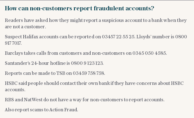 How can non-customers report fraudulent accounts?