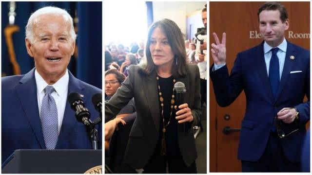 President Joe Biden, Marianne Williamson and Rep. Dean Phillips.