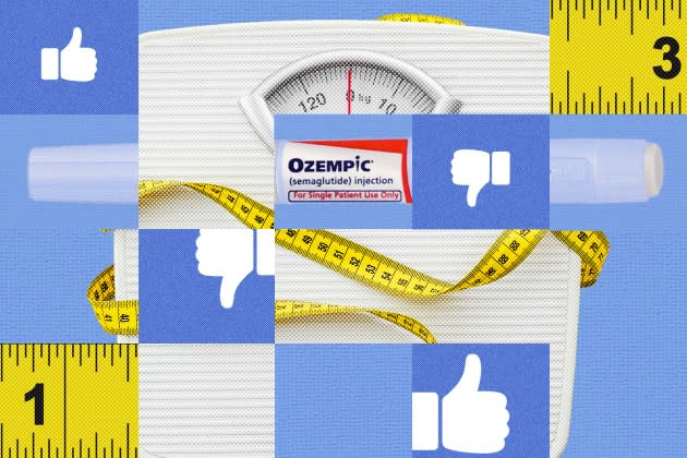 Ozempic weight watchers - Credit: PHOTO ILLUSTRATION BY MARIA-JULIANA ROJAS. PHOTOGRAPHS USED IN ILLUSTRATION BY Mario Tama/Getty Images ;ADOBE STOCK