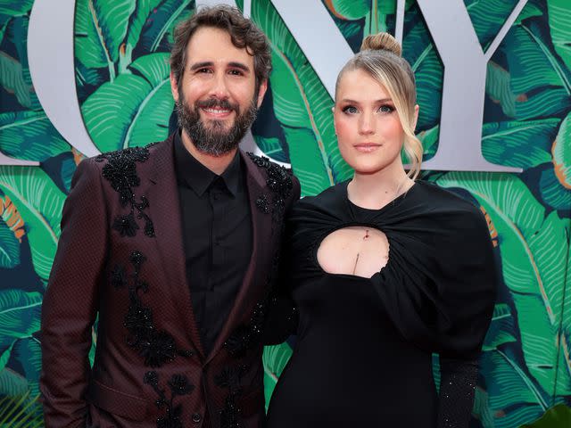 <p>Dimitrios Kambouris/Getty</p> Josh Groban and his girlfriend Natalie McQueen attend The 76th Annual Tony Awards on June 11, 2023 in New York City.