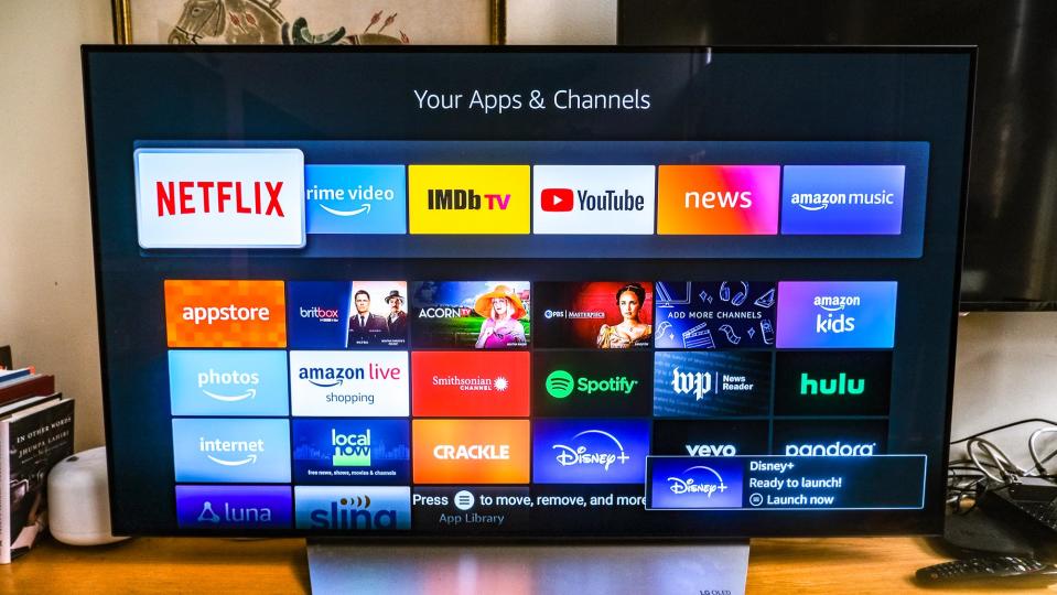FireTV apps screen on TV turned to Amazon Fire TV Stick 4K Max