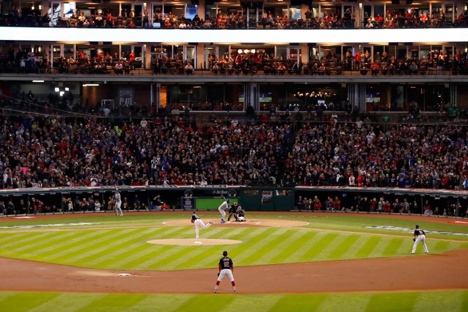The World Series in Cleveland at Progressive Field. (Getty Images)