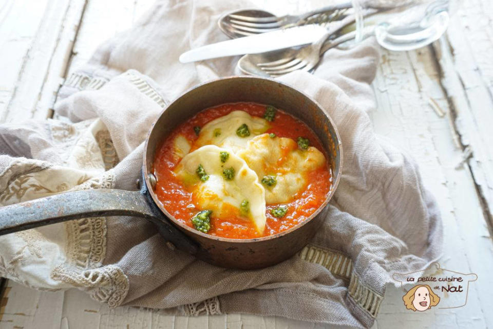 Raviollis maison au boeuf 