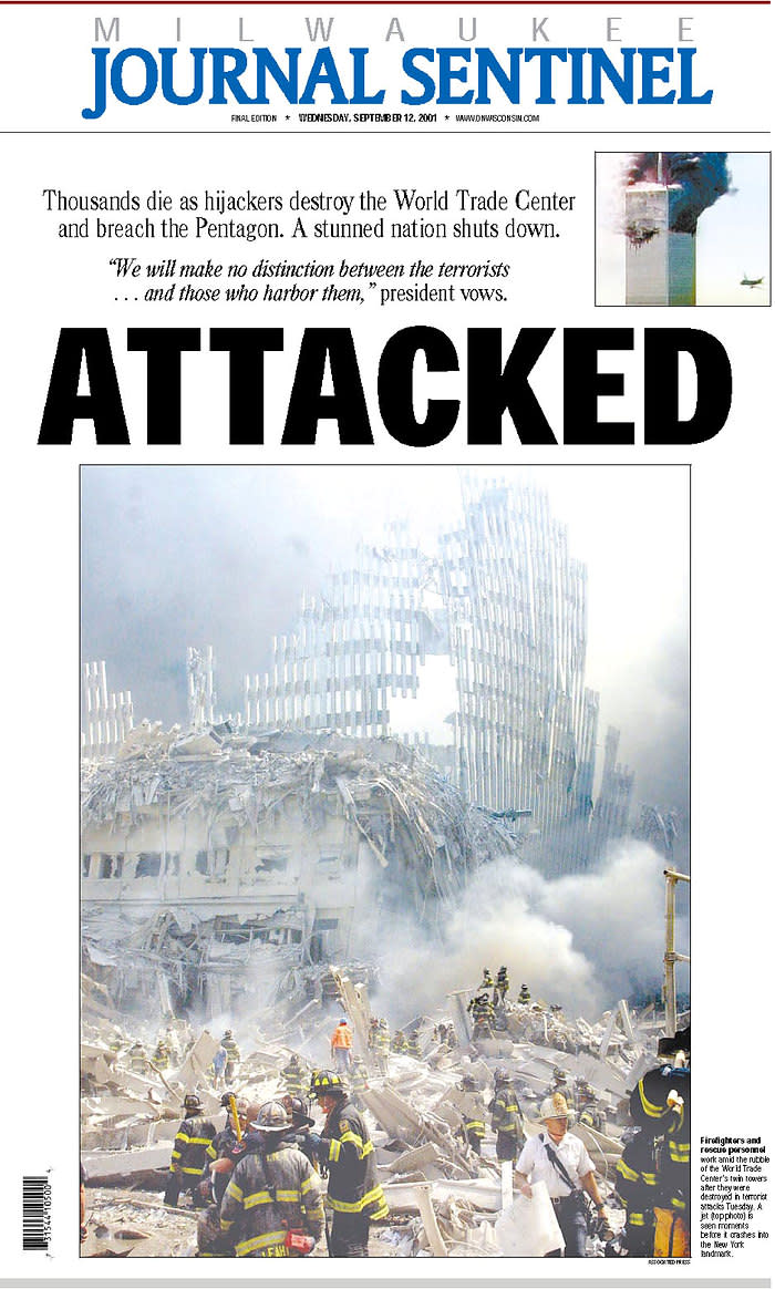 How the 9/11 attacks were reported on front pages around the world