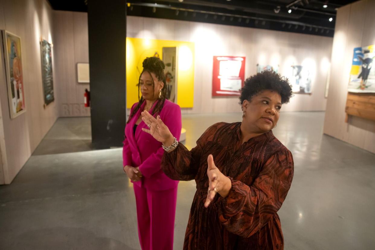 Lisane Basquiat, left, and Jeanine Heriveaux.