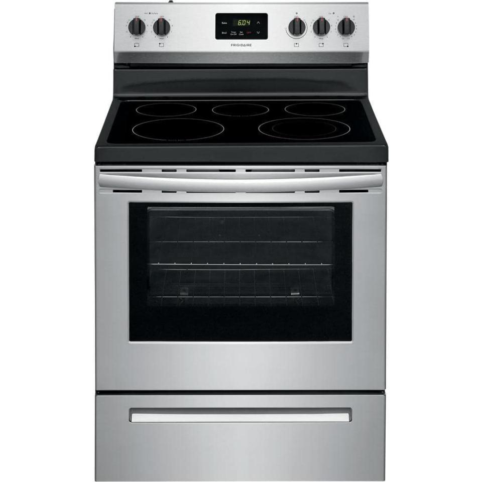 <p><a href="https://go.redirectingat.com?id=74968X1596630&url=https%3A%2F%2Fwww.homedepot.com%2Fp%2FFrigidaire-30-in-5-3-cu-ft-Rear-Control-Electric-Range-in-Stainless-Steel-FCRE3052AS%2F310575855&sref=https%3A%2F%2Fwww.delish.com%2Fkitchen-tools%2Fg44869649%2Fbest-labor-day-appliance-deals%2F" rel="nofollow noopener" target="_blank" data-ylk="slk:Shop Now;elm:context_link;itc:0;sec:content-canvas" class="link ">Shop Now</a></p><p>The Home Depot</p><p>homedepot.com</p><p>$598.00</p><span class="copyright">The Home Depot</span>