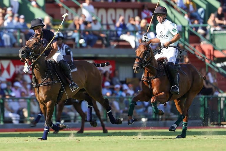 David Stirling se cayó dos veces en el partido y asustó, pero no se lastimó; Elizalde llegó a una final de Palermo en 2021, cuando jugaba por el equipo que este sábado lo eliminó.