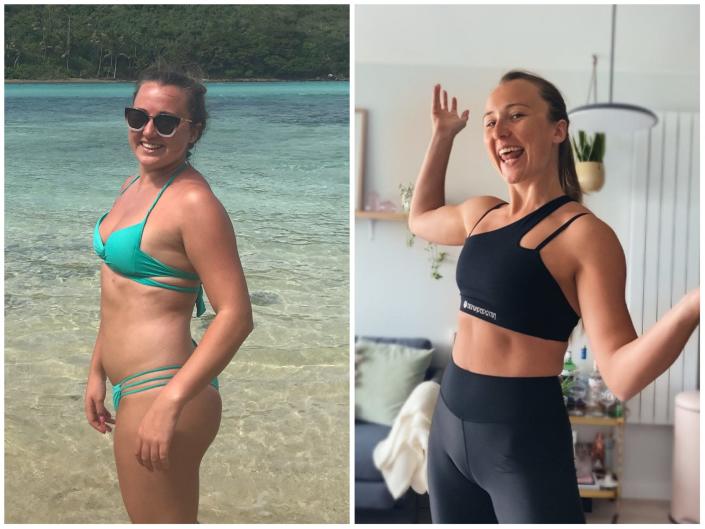 Rachel Hosey before and after losing weight