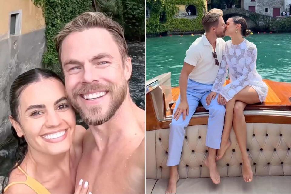 <p>Derek Hough/Instagram</p> Derek Hough and Hayley Erbert honeymoon