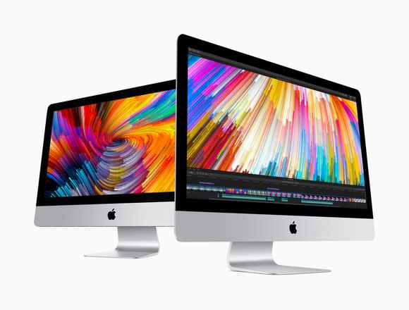 Apple's iMac computers side by side.
