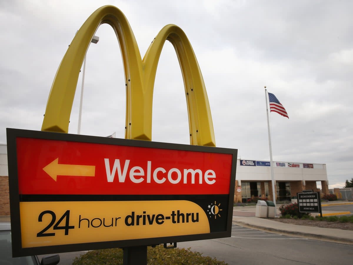 A McDonald’s drive-through in Des Plaines, Illinois, October 2023 (Scott Olson/Getty Images)