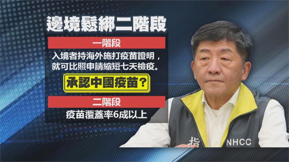 打中疫苗縮短檢疫？ 陳時中：沒承認但不排斥