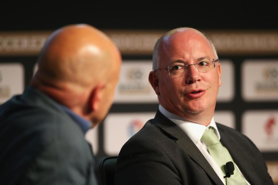 Vulnerable position: Shaun Harvey: Getty Images for Soccerex