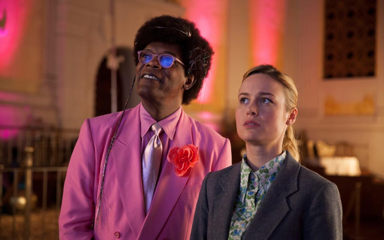 Brie Larson and Samuel L Jackson in Unicorn Store - Netflix