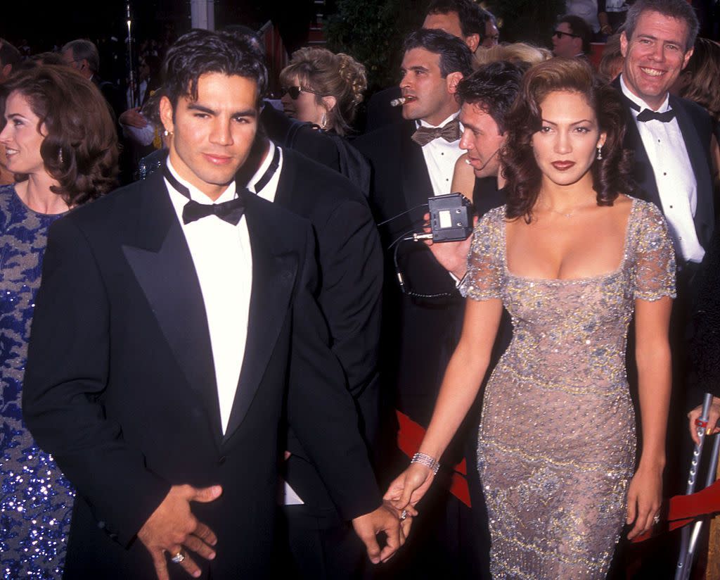 Jennifer Lopez and Ojani Noa at the Shrine Auditorium in Los Angeles, California